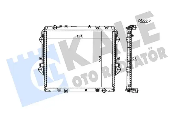 KALE 354905 Radyatör 164000L390 resmi