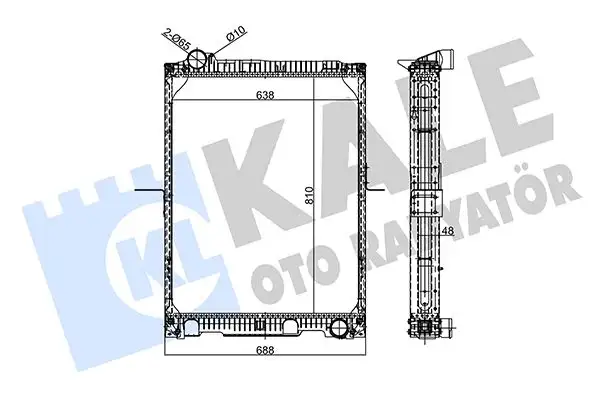 KALE 359145 Radyatör A6525012401 resmi