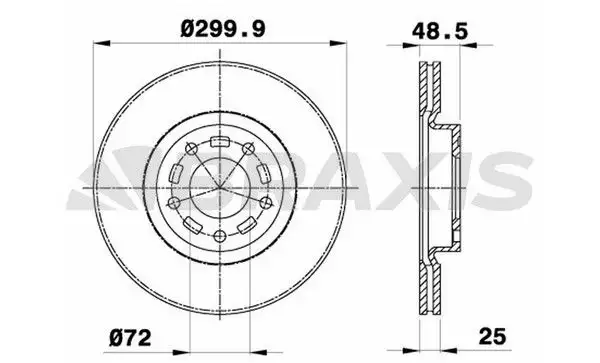 BRAXIS AE0314 Ön Fren Diski resmi
