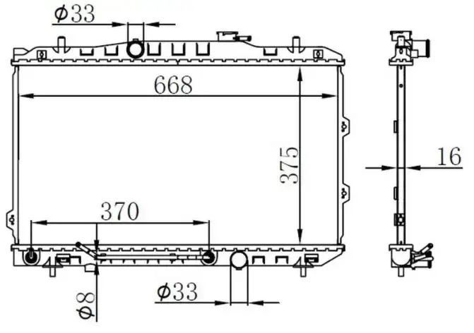 ORIS BKI063016 Radyatör 253102F830 resmi