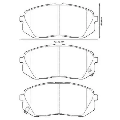 MGA 55243 Ön Fren Balatası 581012SA70 resmi