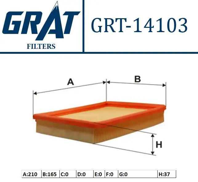 GRAT 14103 Hava Filtresi 834581 resmi