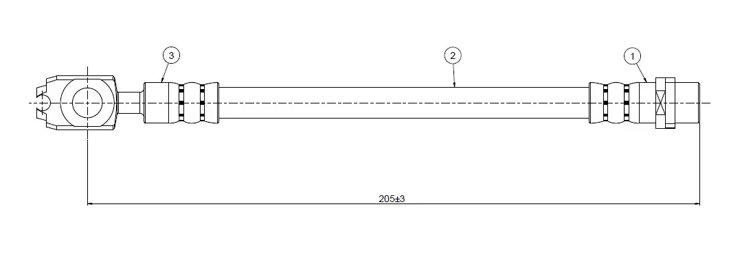 CAVO C800547A Arka Fren Hortumu 8E0611775J resmi