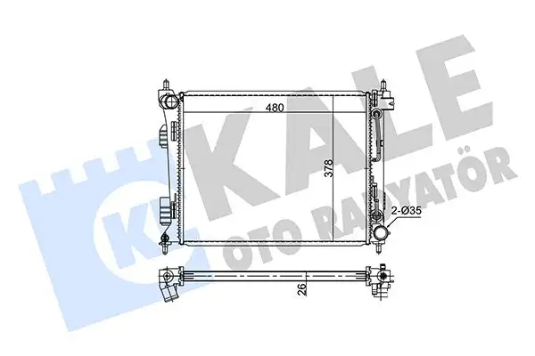 KALE 354280 Radyatör 253101R350 resmi