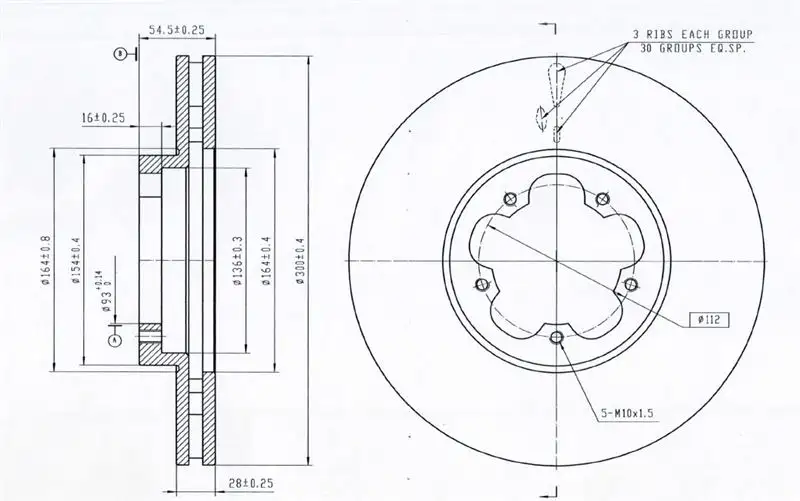 MGA 50470 Ön Fren Diski 6C161125AA resmi