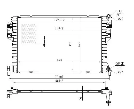 MGA 80492 Radyatör 5Q0121251EJ resmi