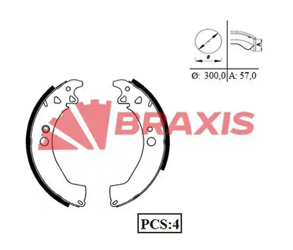 BRAXIS AC0007 Arka Fren Balatası resmi