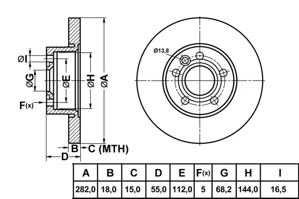 MGA 50209 Ön Fren Diski 701615301G resmi