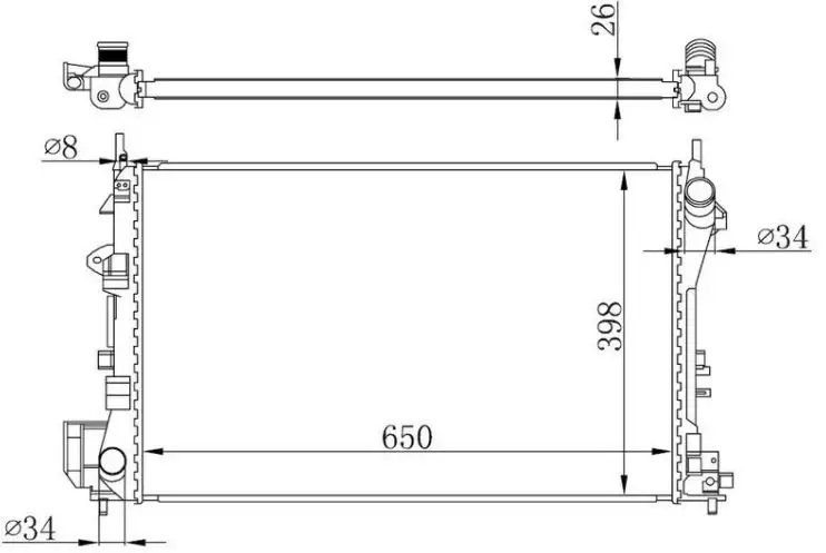 ORIS BOP566026 Radyatör resmi