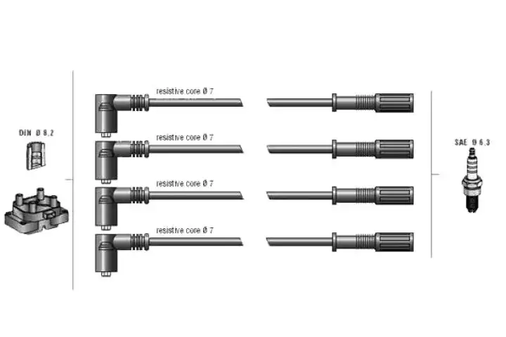 DODUCO 7674 Buji Kablosu 46427497 resmi