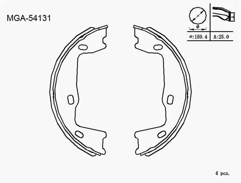 MGA 54131 El Fren Balatası 1605938 resmi