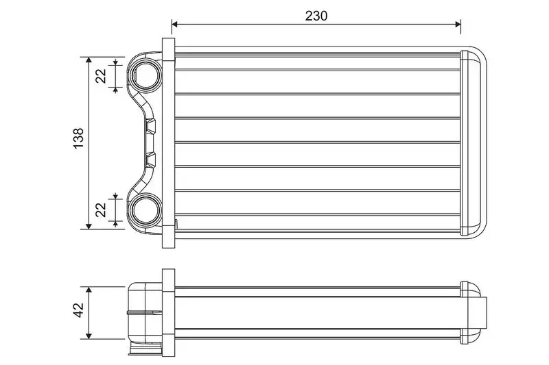 VALEO 812255 Kalorifer Radyatörü 8E1820031 resmi