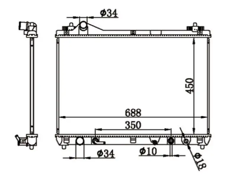 MGA 80685 Radyatör 1770067J00 resmi