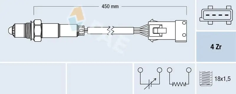 FAE 77433 Oksijen Sensörü 1618V3 resmi