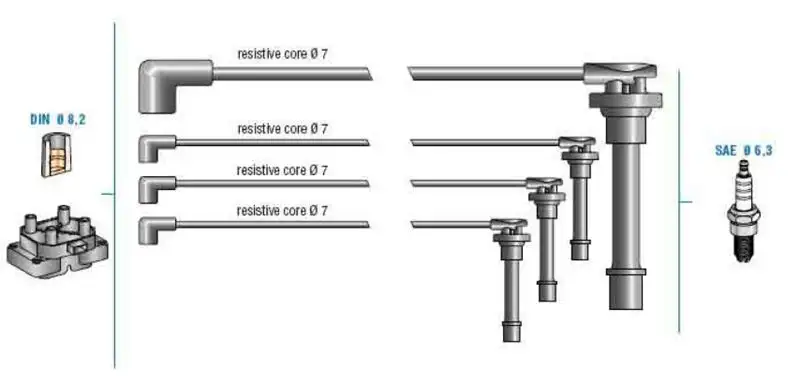 DODUCO 7876 Buji Kablosu resmi