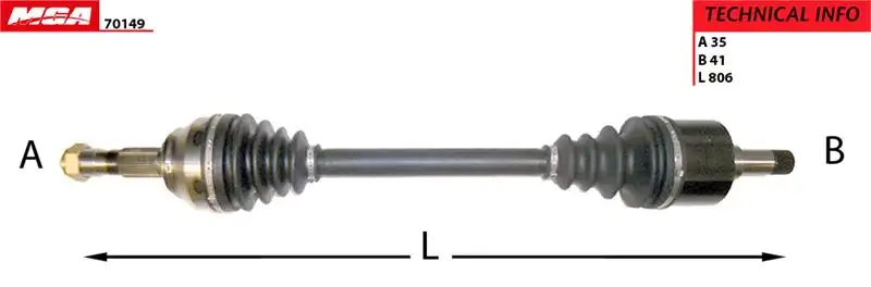 MGA 70149 Ön Aks (Sol) 3272PG resmi