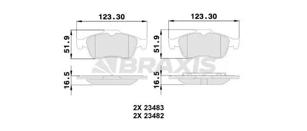 BRAXIS AA0068 Arka Fren Balatası resmi