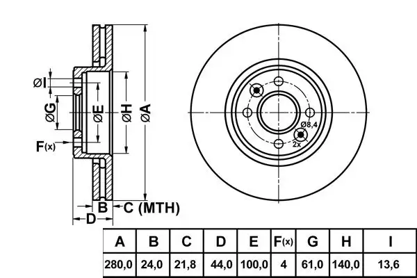 MGA 50700 Ön Fren Diski 7701207829 resmi