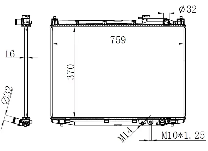ORIS BHN222016 Radyatör 1901059NG01 resmi