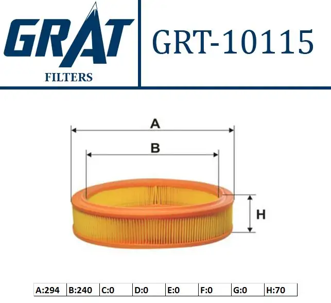 GRAT 10115 Hava Filtresi 46536222 resmi