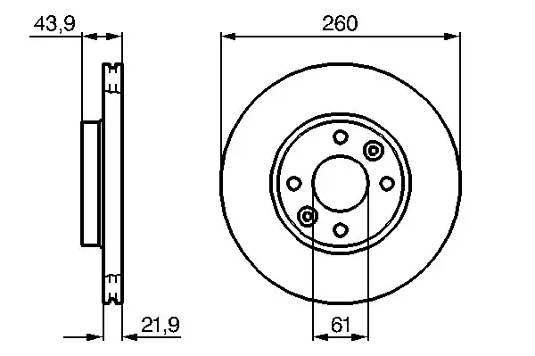 BOSCH 0986479103 Ön Fren Diski resmi