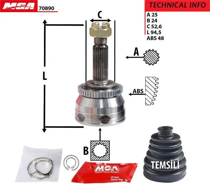 MGA 70890 Aks Kafası (Dış) 495001J400 resmi