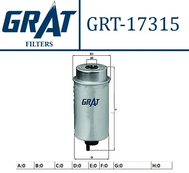 GRAT 17315 Yakıt Filtresi YC159176AC resmi