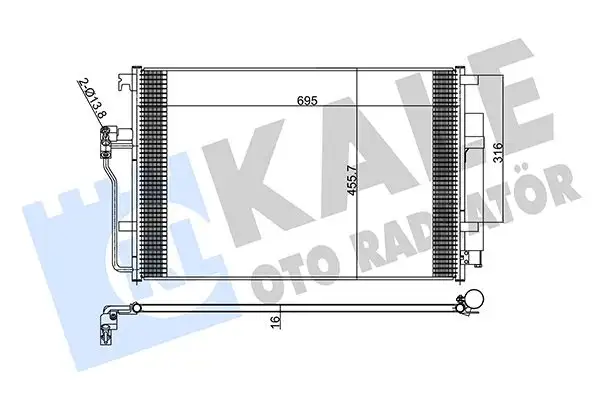 KALE 343025 Klima Radyatörü resmi