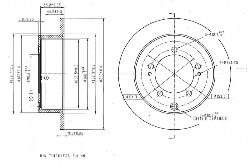 MGA 50706 Arka Fren Diski MR493489 resmi