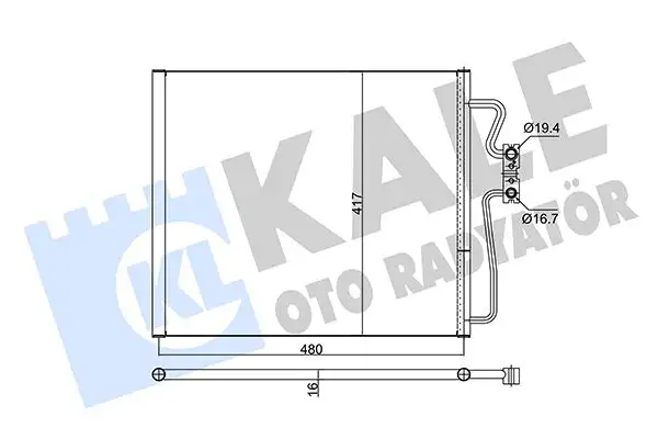 KALE 345320 Klima Radyatörü 64538391126 resmi