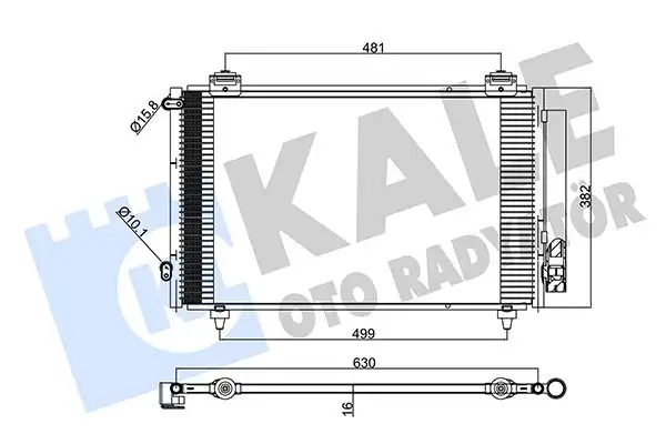 KALE 383300 Klima Radyatörü resmi