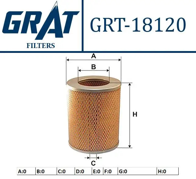 GRAT 18120 Hava Filtresi 1780131050 resmi
