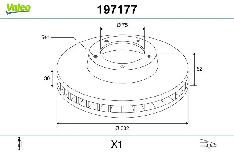 VALEO 197177 Ön Fren Diski resmi