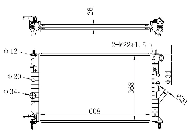 ORIS BOP140026 Radyatör 1300159 resmi