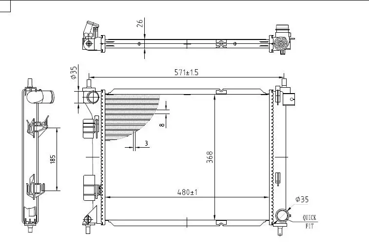 MGA 80515 Radyatör 25310C8200 resmi