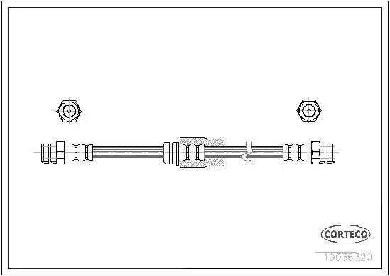 CORTECO 19036320 Ön Fren Hortumu 3C0611701J resmi