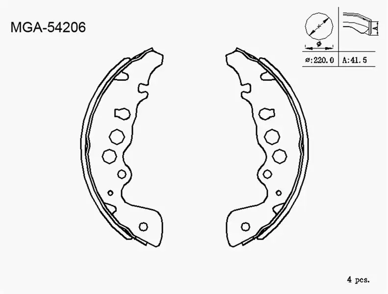MGA 54206 Arka Fren Balatası 5320065D01 resmi