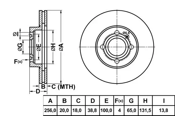 MGA 50215 Ön Fren Diski 6N0615301D resmi