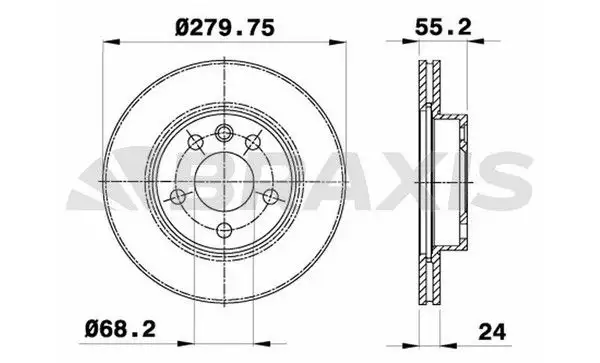 BRAXIS AE0237 Ön Fren Diski 7D0615301C resmi