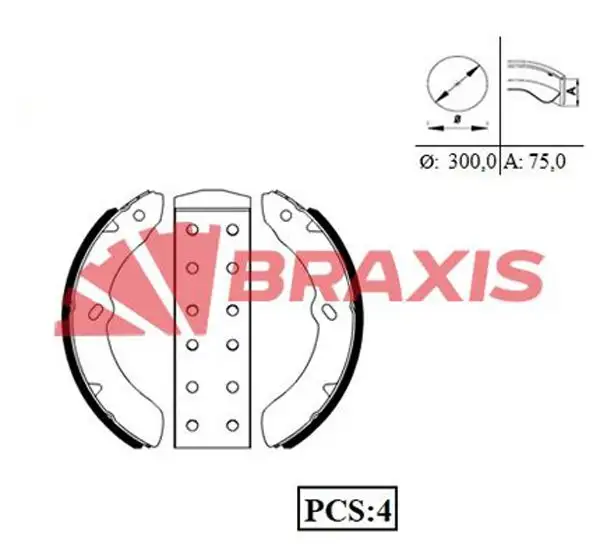 BRAXIS AC0083 Arka Fren Balatası 8970350851 resmi