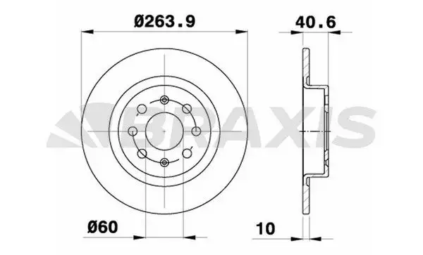 BRAXIS AE0438 Arka Fren Diski 55700593 resmi