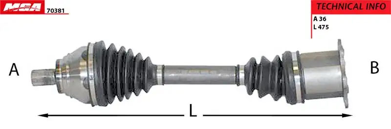 MGA 70381 Ön Aks (Sol) 1K0407271NT resmi