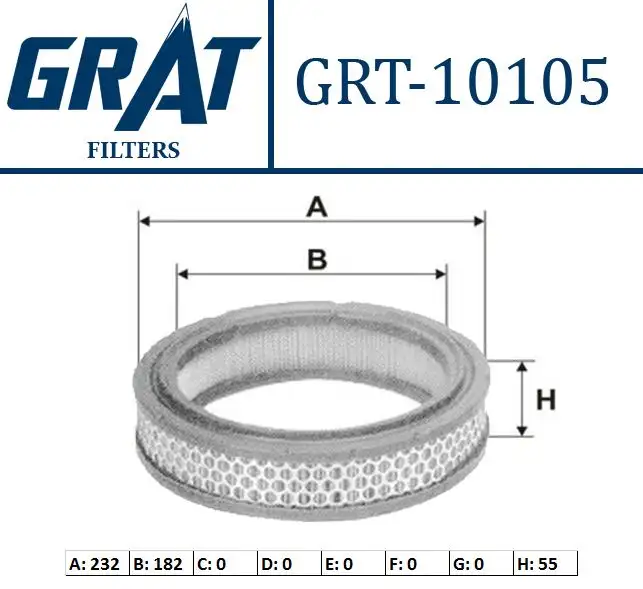 GRAT 10105 Hava Filtresi 7579590 resmi