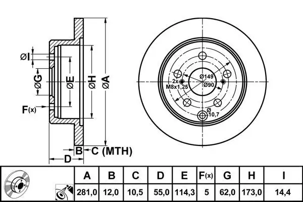 MGA 50388 Arka Fren Diski 4243142060 resmi
