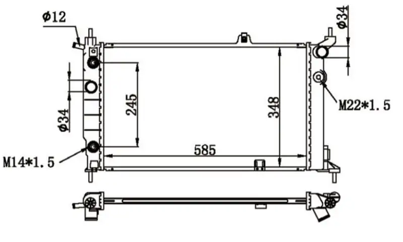 MGA 80156 Radyatör 1300148 resmi