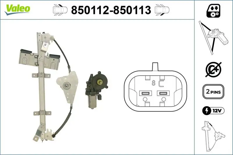 VALEO 850112 Ön Cam Krikosu (Sol) 1547734 resmi