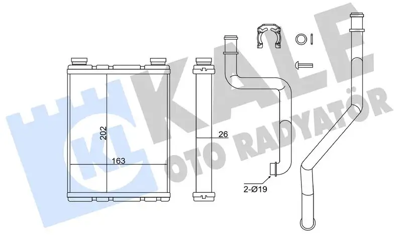 KALE 355095 Kalorifer Radyatörü 271156272R resmi