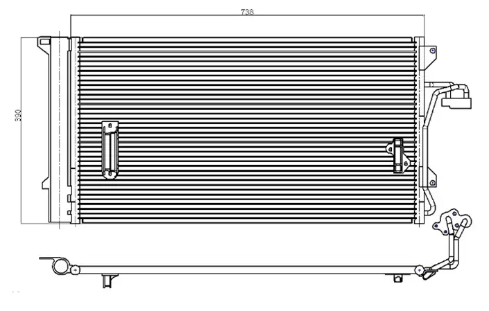 ORIS CVW708016 Klima Radyatörü 7L0820411D resmi