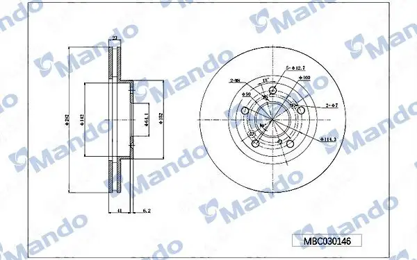 MANDO MBC030146 Ön Fren Diski resmi