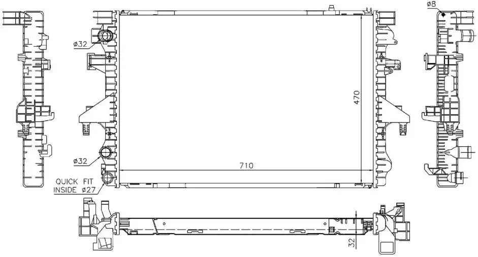 ORIS MVW251034 Radyatör 7H0121253FHKM resmi